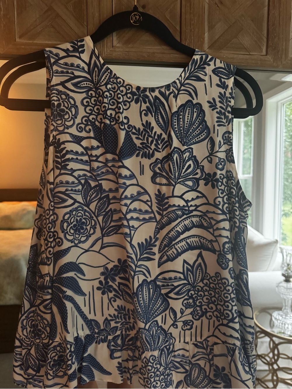 Vineyard Vines Navy & White Floral Print Sleeveless Camisole